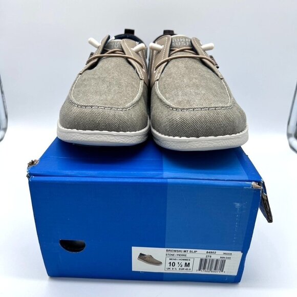 Nunn Bush Brewski Men's Size 10.5M Stone/Pierre Moc Toe Slip-On Shoes -Open Box - Picture 1 of 12